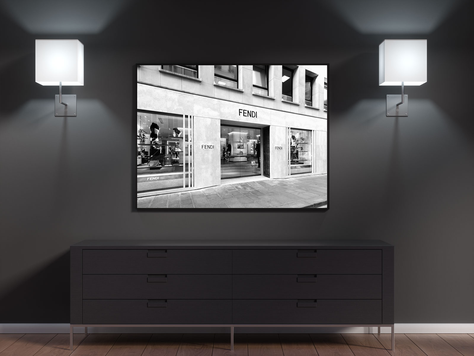 48 x 36 Inch Modern Poster Mockup by Anthony Boyd Graphics