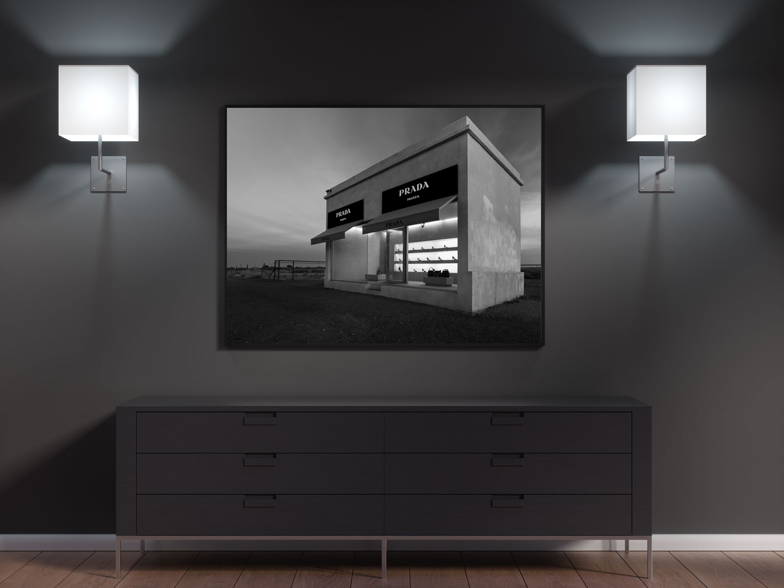 48 x 36 Inch Modern Poster Mockup by Anthony Boyd Graphics