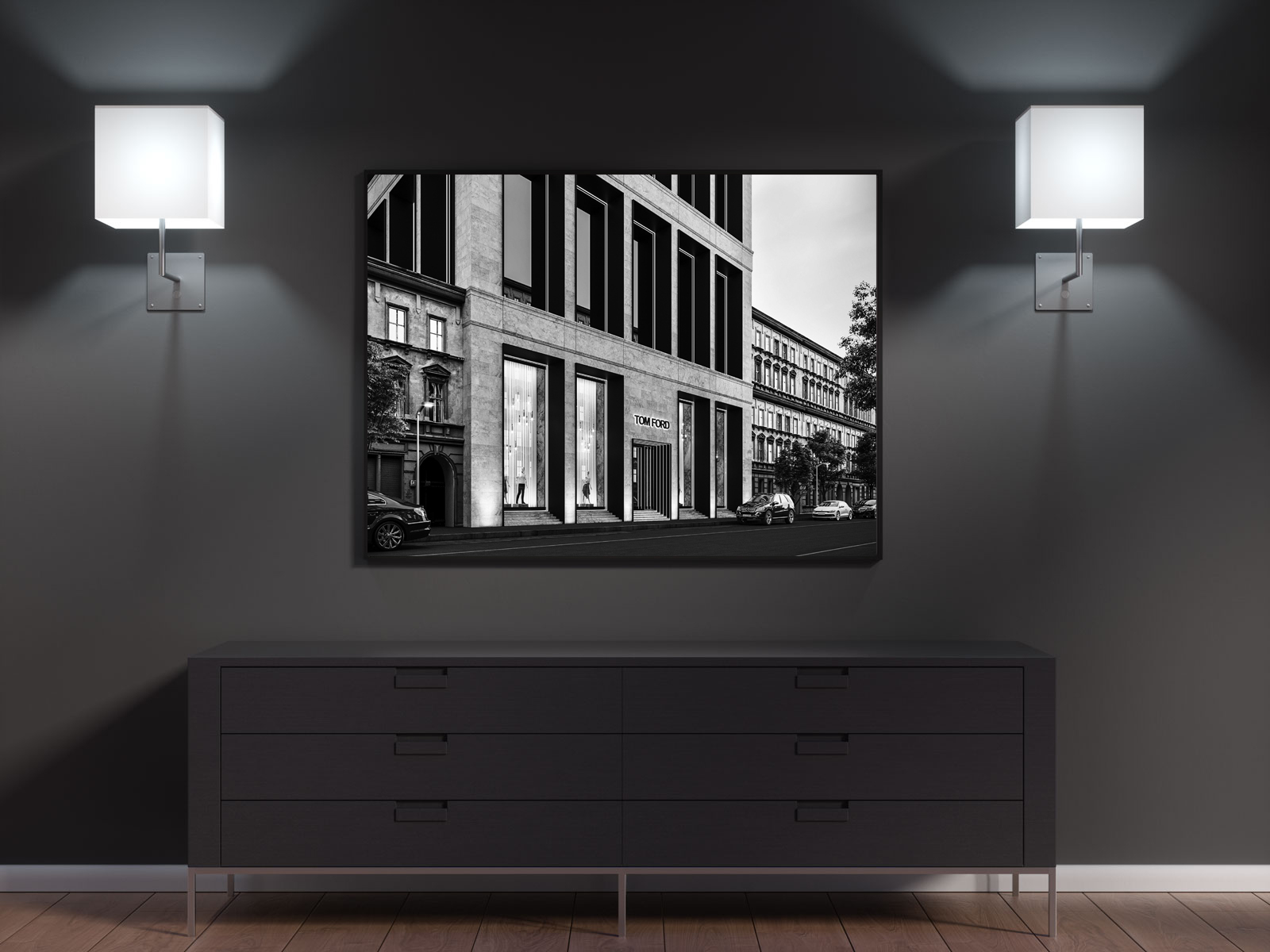 48 x 36 Inch Modern Poster Mockup by Anthony Boyd Graphics